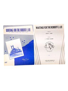 Vintage Waiting For The Robert E. Lee Sheet Music Gilbert Muir 1942 Lot Of 2